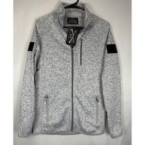 Grunt Style Sweater Jacket Full Zip Fleece Gray Mens Small NWT